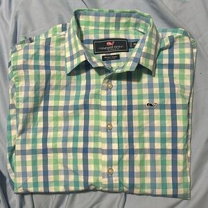 Vineyard Vines whale dress shirt, boys M 12-14. Worn once for Easter.